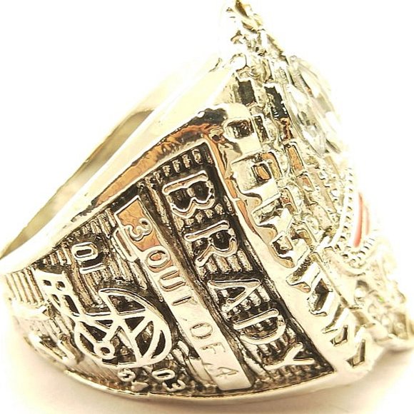 USA New England Patriots 2014 Brady Silver Ring - Picture 3 of 4